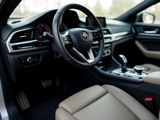 Detailed cleaning of a car's interior dashboard and console.